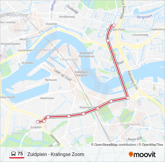 75 Bus Line Map