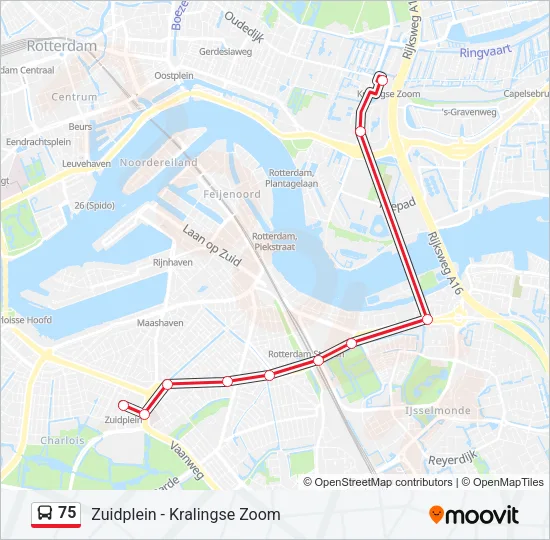 75 Bus Line Map
