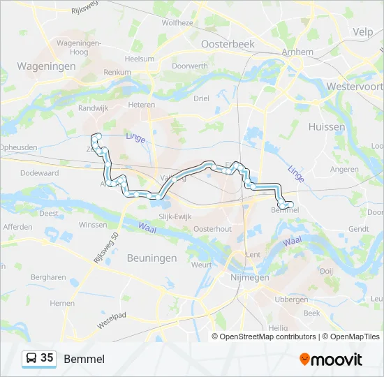35 Bus Line Map