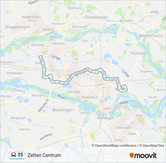 35 Bus Line Map