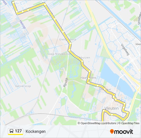 127 bus Line Map