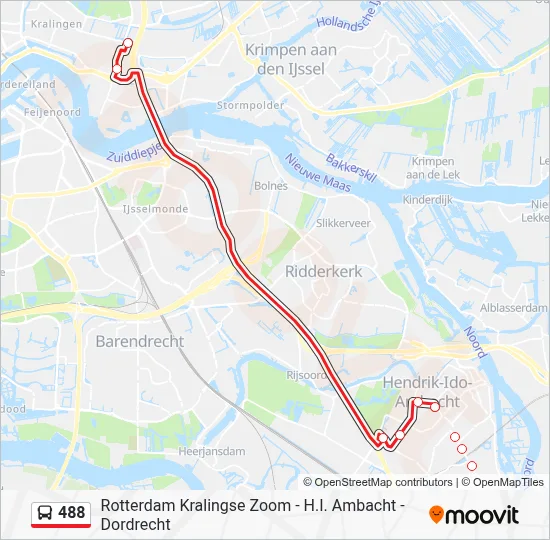 488 Bus Line Map