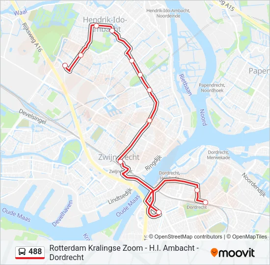 488 Bus Line Map