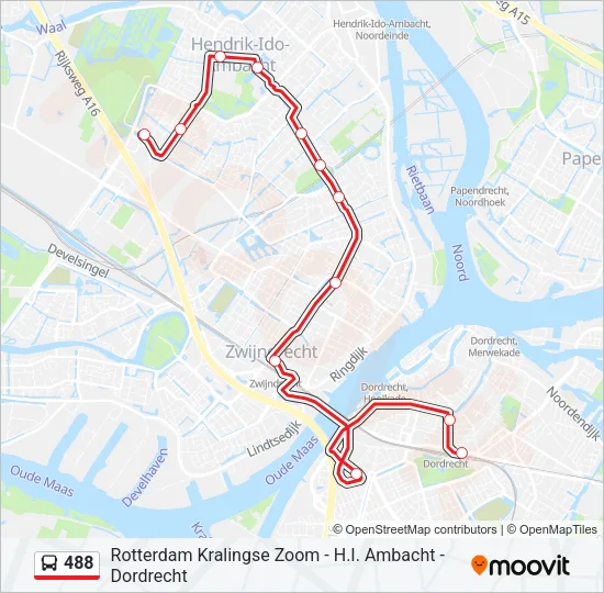 488 Bus Line Map