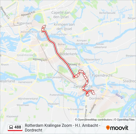 488 Bus Line Map