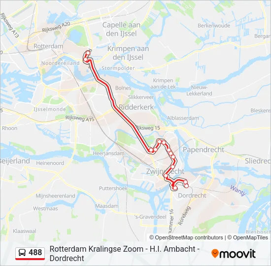 488 Bus Line Map