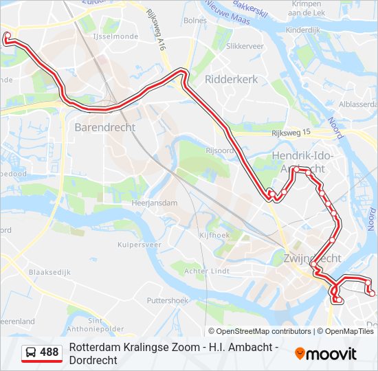 488 Bus Line Map
