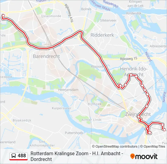 488 Bus Line Map