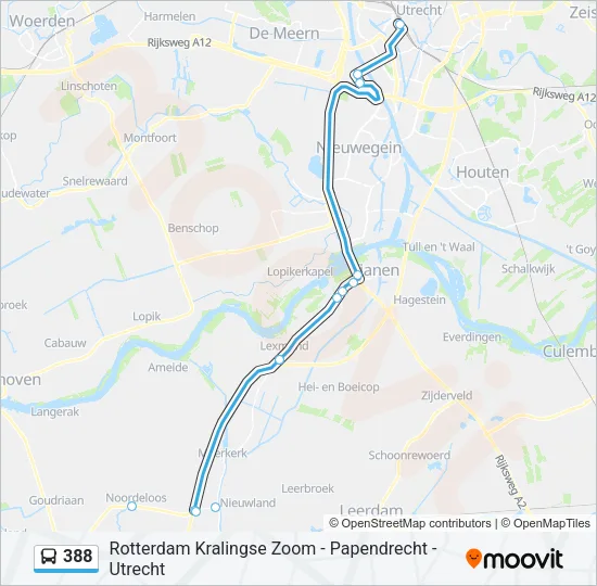 388 Bus Line Map