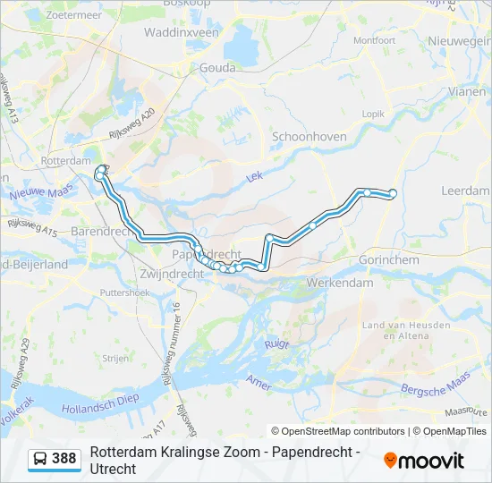 388 Bus Line Map