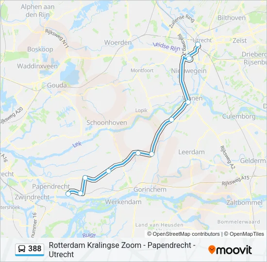 388 Bus Line Map