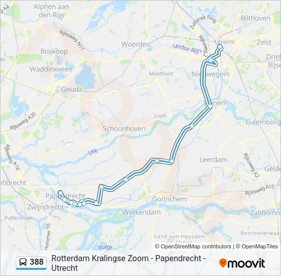 388 Bus Line Map