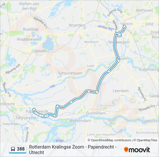 388 Bus Line Map