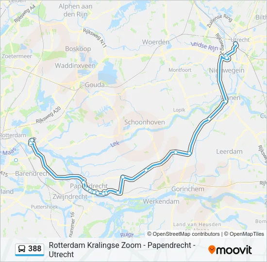 388 Bus Line Map