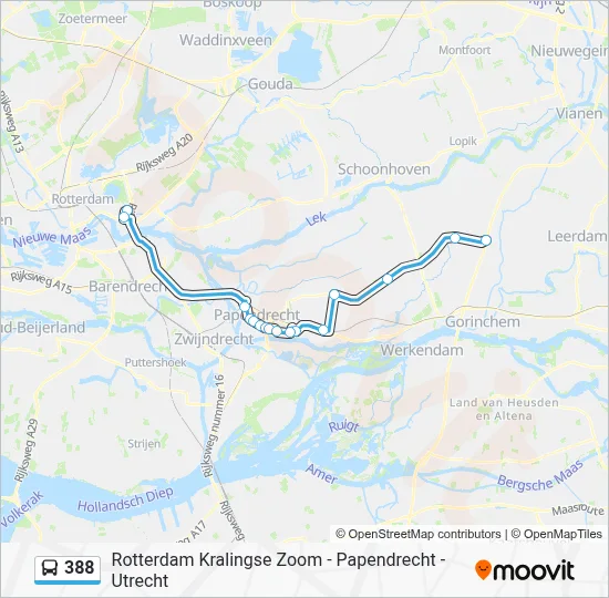 Buslinie 388 Karte