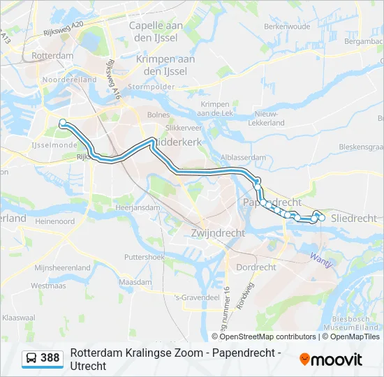 388 Bus Line Map