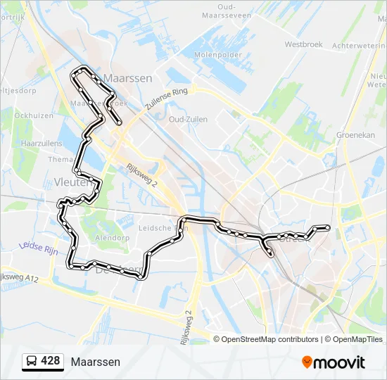 428 Bus Line Map