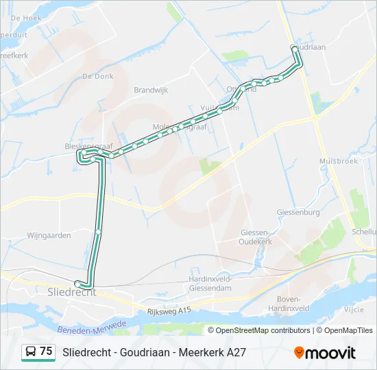 75 Bus Line Map