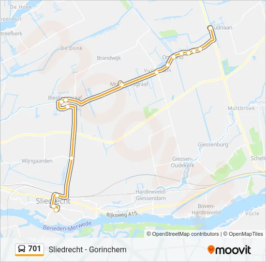 701 Bus Line Map