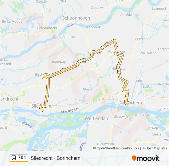 701 Bus Line Map