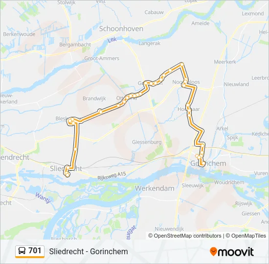 701 Bus Line Map