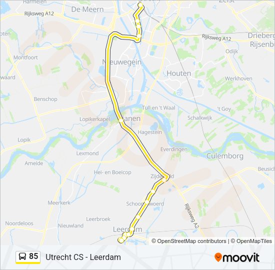 85 Bus Line Map