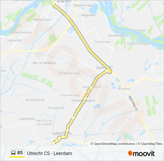 85 Bus Line Map