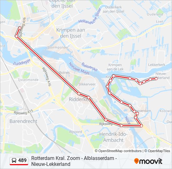 489 bus Line Map