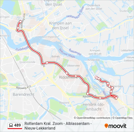 489 Bus Line Map