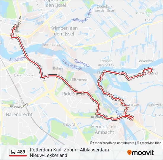 489 Bus Line Map