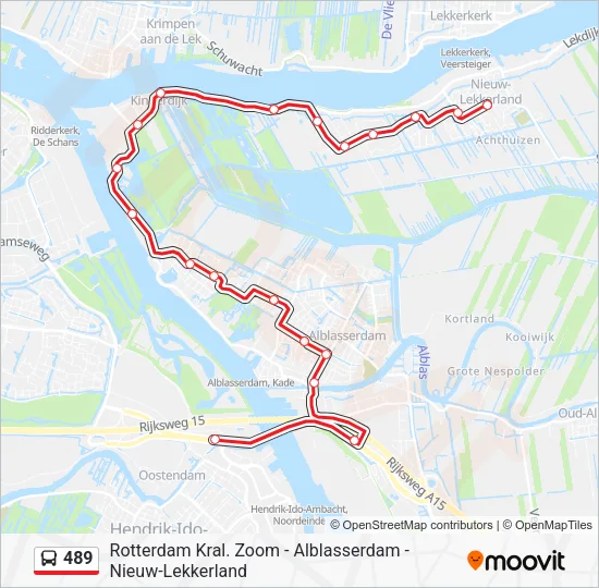 489 Bus Line Map