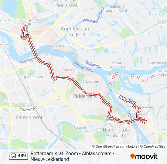 489 Bus Line Map