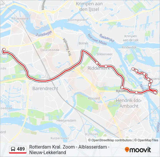 489 Bus Line Map