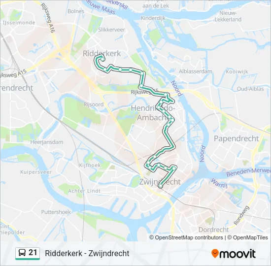 21 Bus Line Map