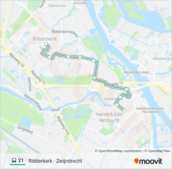 21 Bus Line Map