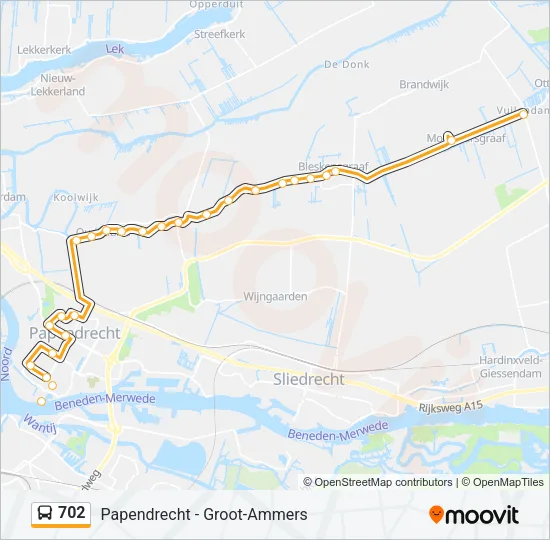 702 Bus Line Map