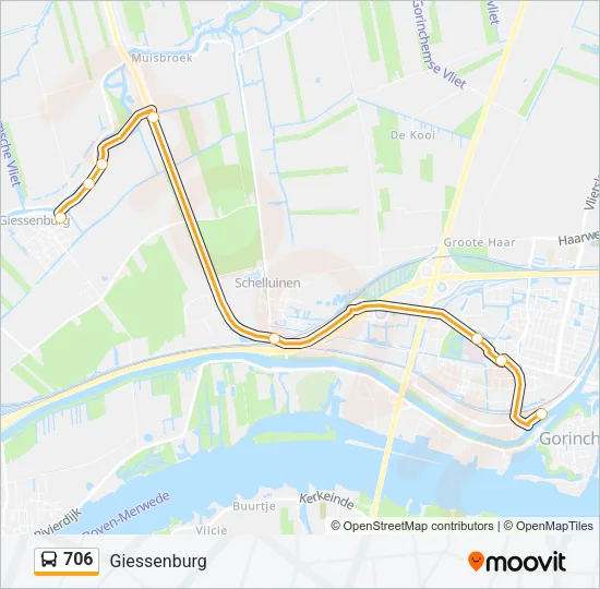 706 Bus Line Map