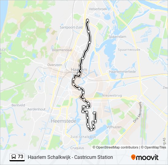 73 bus Line Map