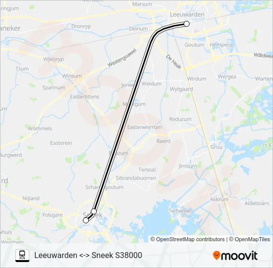 SNELTREIN RE3 Train Line Map
