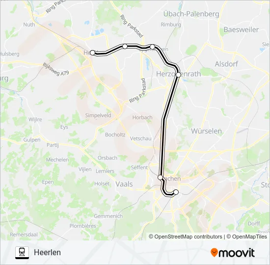 SNELTREIN RE18 Train Line Map