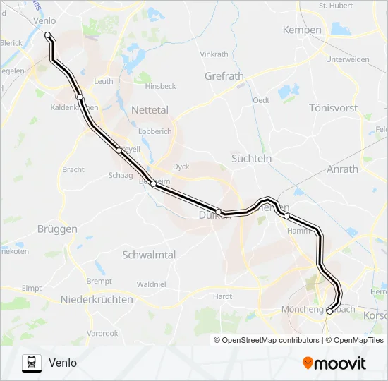 SNELTREIN RE 13 Train Line Map