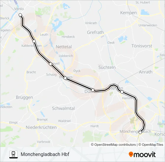 SNELTREIN RE 13 Train Line Map