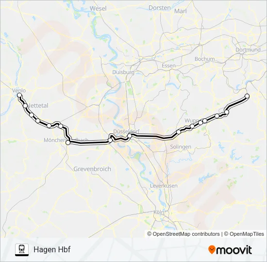 Bahnlinie SNELTREIN RE 13 Karte