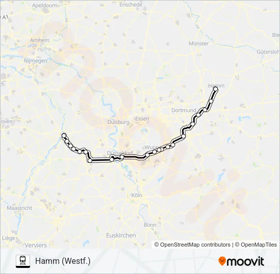 SNELTREIN RE 13 Train Line Map