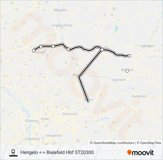 STOPTREIN RB 61 Train Line Map