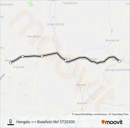 STOPTREIN RB 61 Train Line Map