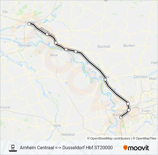 STOPTREIN RE 19 Train Line Map