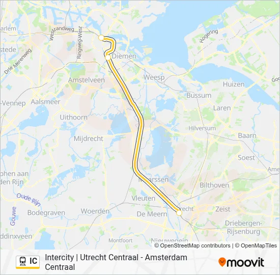 IC Train Line Map