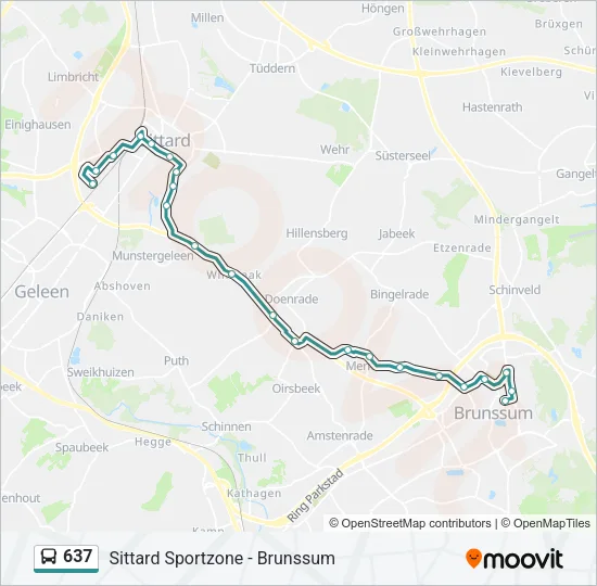 637 Bus Line Map