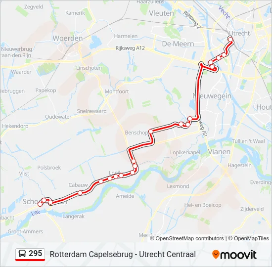 295 Bus Line Map
